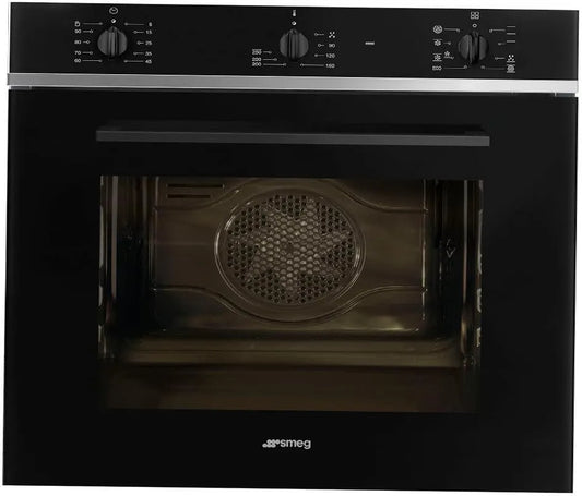 Smeg 3man. 70lt Forno elettrico, 60cm, da incasso, vapore, nero