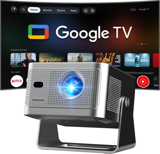 Google HY350GT 1080P Smart TV, televisore, 4K UHD, Full HD, 650 ANSI, 【Google TV & Offizielle Apps】 Proiettore 4k HY350GT Full HD 1080P