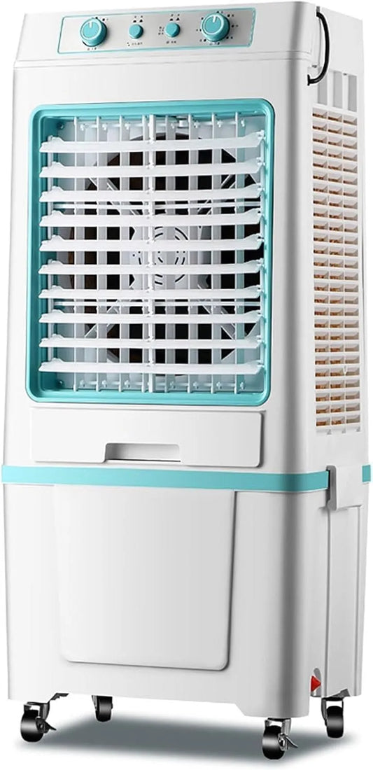 Dell Ventilatore, 40 L, portatile, industriale, 3 velocità, oscillazione, ampio serbatoio, Raffrescatore evaporativo 3 in 1, con serbatoio dell'acqua