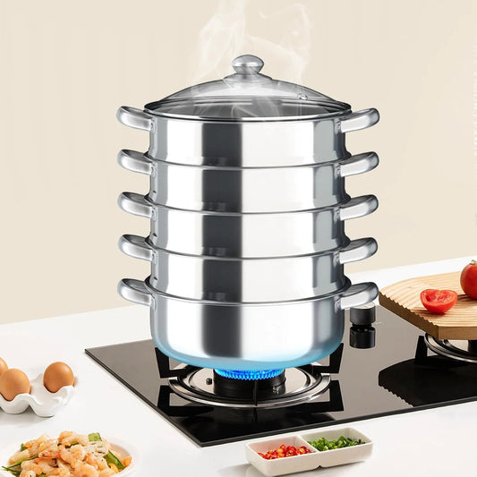 Forno elettrico, 30 cm, vapore, negozi, acciaio inox, Acciaio inossidabile a 5 strati, maniglia, per riscaldare gli alimenti, per la cucina