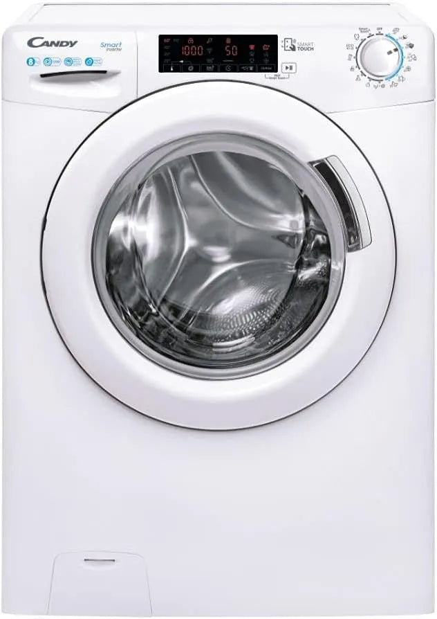 Candy CS44 128TXME/2-S Lavatrice, 8 kg, libera installazione, Inverter, bianco, min A Bianco