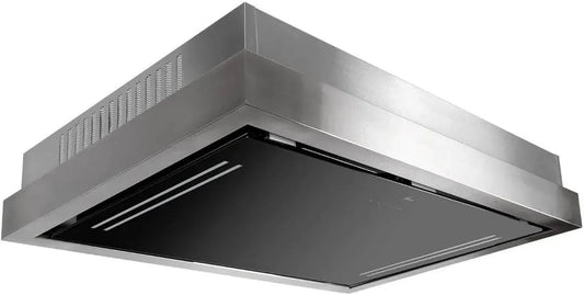 Cappa aspirante, 90 cm, 1000 m3/h, cappa da cucina, da incasso, touch, acciaio inox, nero, GURARI GCH C 343 IS 90 BL PRIME, ionizzazione