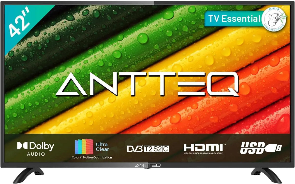 Smart TV, 42 pollici, televisore, Antteq AB42D1, audio Dolby, HDMI, USB, triplo sintonizzatore DVB-C/T2, S2, TV 106 cm, LED, lettore multimediale