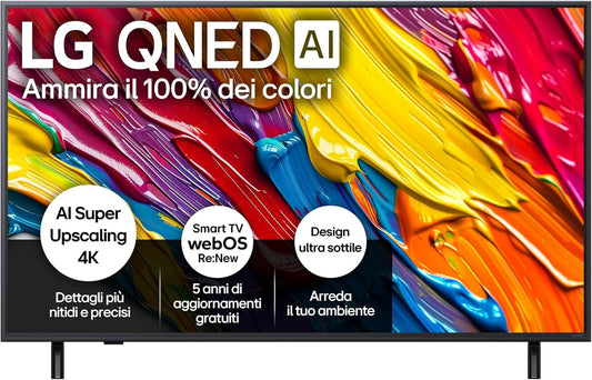 LG QNED84 Smart TV, 50 pollici, televisore, 4K UHD, Serie QNED84 2025 Smart TV 4K - 50QNED84A6C