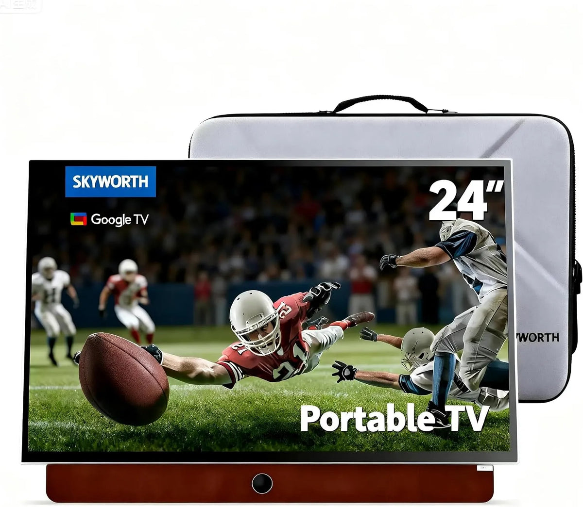 Google 1080P Smart TV, 24 pollici, televisore, HDR, audio Dolby, portatile, Full HD, HDR10, FHD, TV esterna alimentata a batteria, Chromecast