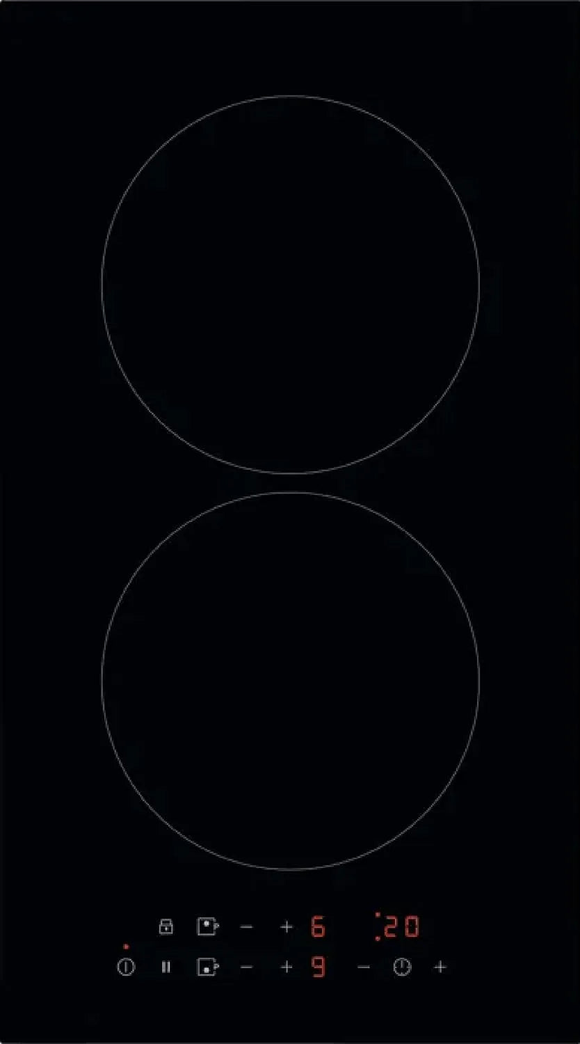 Electrolux LIT30231C Piano cottura a induzione, 30 cm, 2 fuochi, piastra a induzione, nero