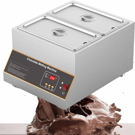 Forno elettrico 2tank, 500 W, 0 a 95 °C, professionale, acciaio inox, Temperatura in Acciaio Inossidabile, Macchina per temperare Il Cioccolato