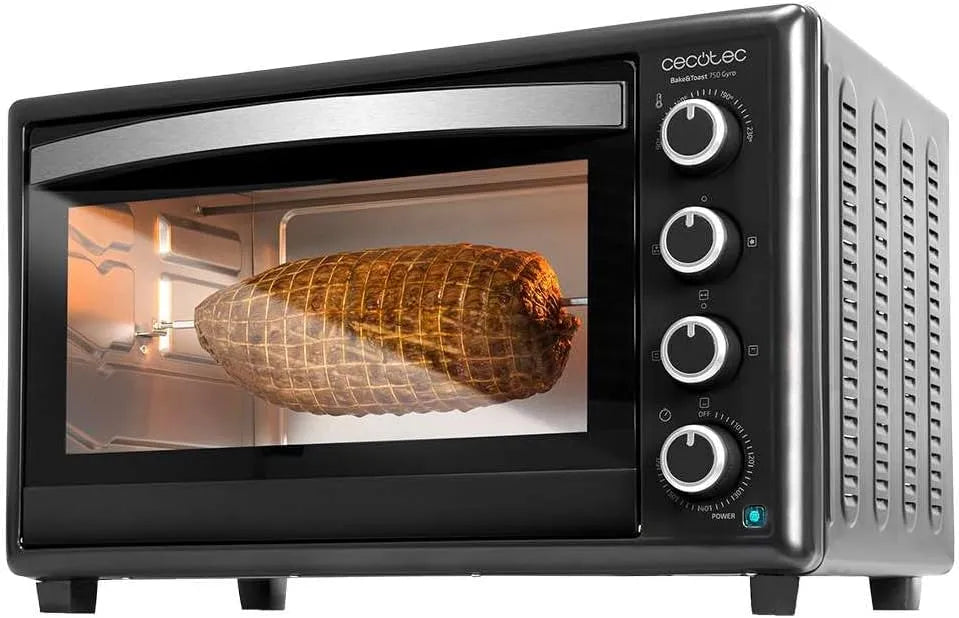 Cecotec Forno elettrico, 46 L, 2000 W, 12 programmi, nero, 12 funzioni combinabili di calore, Cecotec Forno da tavolo Bake&Toast 4600 Black Gyro
