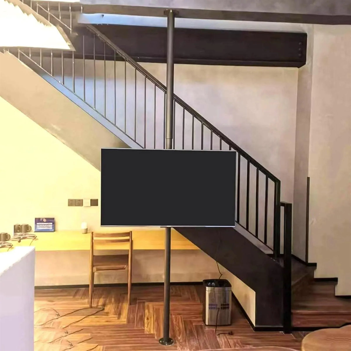 Smart TV, 75 pollici, televisore, display LCD, Rotazione a 360° Staffa Universale per, Supporto da Pavimento per TV LCD - Supporto TV