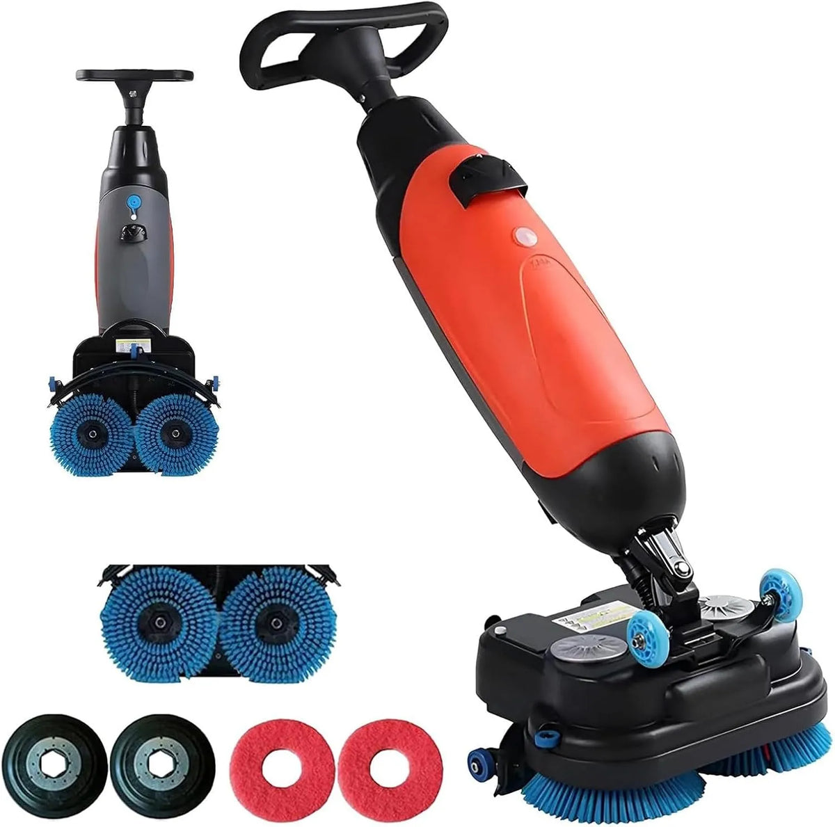 Lavasciuga, 43 cm, 250 W, lavatrice, asciugatrice, professionale, 240 Giri, Min per Piastrelle, 2 Spazzola da 250W, Lavapavimenti Elettrica, Marmo