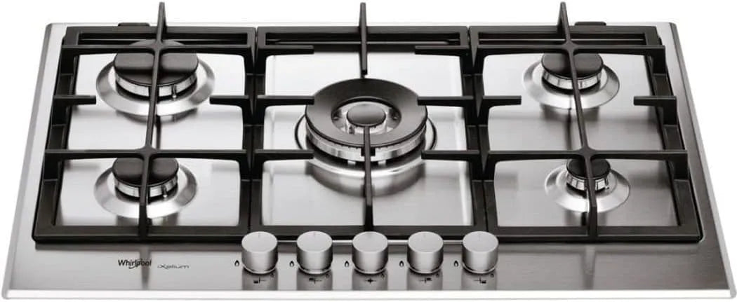 Whirlpool 7522/IXL Piano cottura a gas, da incasso, acciaio inox, fornello a gas, Whirlpool GMR 7522/IXL piano cottura Acciaio inossidabile Incasso