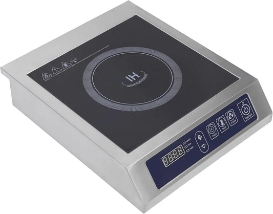 Piano cottura a induzione, 35 cm, piastra a induzione, timer, professionale, display digitale, regolazione a 11 velocità, 3500 Watt, elettrico a