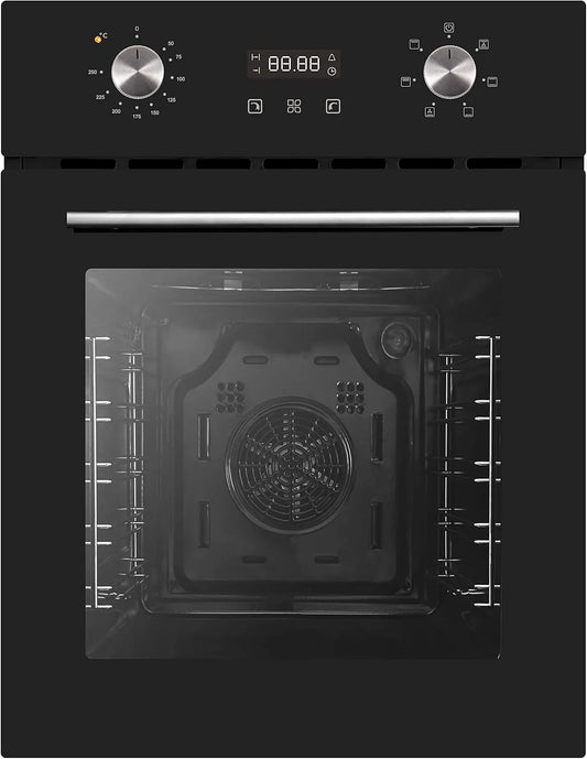 Forno elettrico, 45 cm, 50 L, classe energetica A, PKM EBO6-45, da incasso, timer, grill, calore superiore e inferiore, ricircolo
