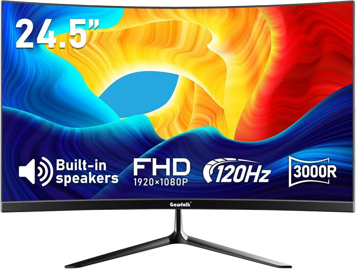 Monitor, 24.5 pollici, Gawfolk, funzioni gaming, schermo PC