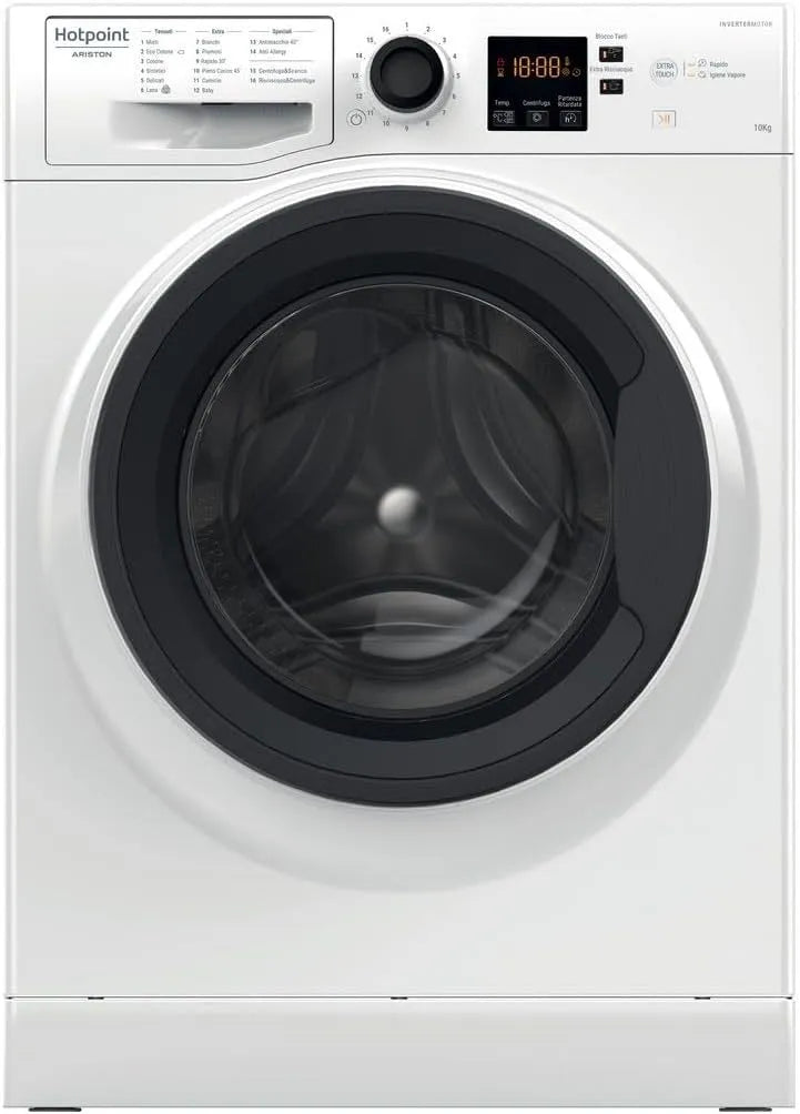 Lavatrice NF1044WK, 10 kg, classe energetica A, Hotpoint - Lavatrice Standard NF1044WK IT Zen Technology 10 Kg Classe A+++-10% Centrifuga 1400 giri