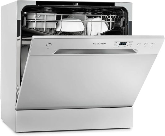 Klarstein Lavastoviglie, 6 programmi, libera installazione, Mini Piccola, Mini da Tavolo Compatta e Facile da Installare