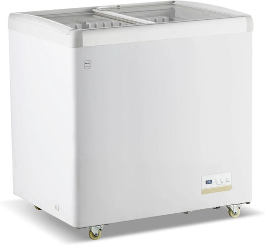 Congelatore GICC1192, 184 L, ruote di trasporto, vano congelatore, congelamento rapido, freezer verticale, 3 Cestelli, METRO Professional Vetrina