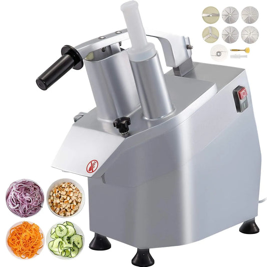 VEVOR Robot da cucina, 550 W, professionale, Tagliaverdure Elettrico 270 r per min, 6 Dischi da Taglio Processore per Verdure, Commerciale 550W