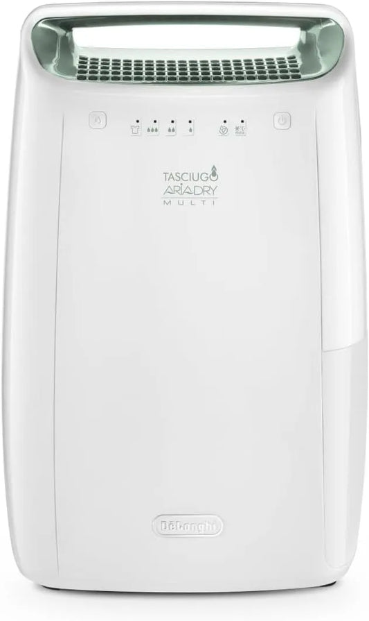De'Longhi 12L, Giorno DEX212SF Deumidificatore, 12 L, portatile, bianco, Assorbi Umidità 12L, Asciugabiancheria, Antimuffa, Bassa Rumorosità