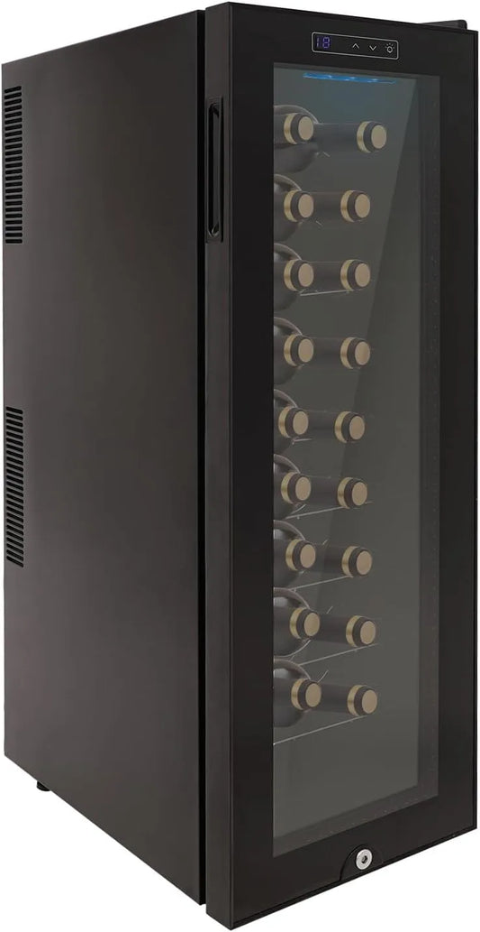 Frigorifero, 90 L, 50, 5 x 34, 5 x 98, 5 cm, 30 bottiglie, touch, vetro, illuminazione a LED
