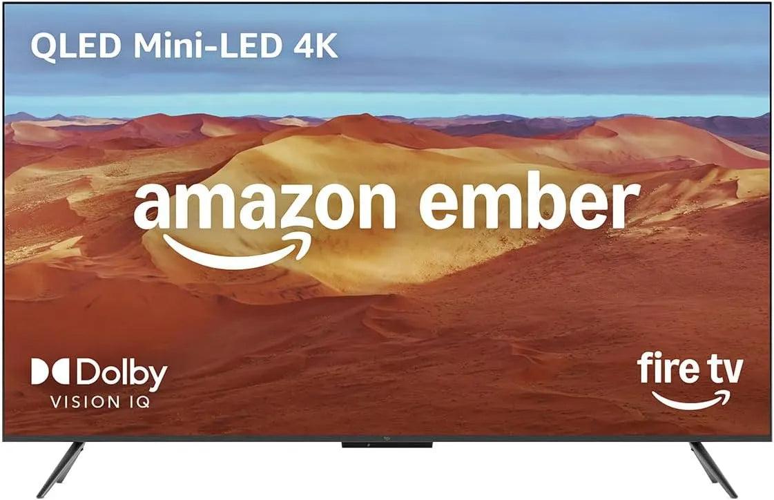 Smart TV, 55 pollici, 144 Hz, televisore, 4K UHD, QLED, Dolby Vision IQ, Amazon Ember Serie Omni Mini-LED da 55' con Fire TV, modalità di gioco a 144