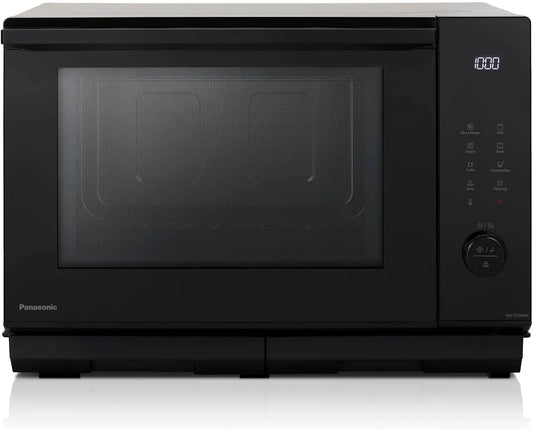 Panasonic NN-DS59NMETG Forno a microonde, 27 L, 1000 W, 32 programmi, grill, nero, 27 Litri, 1000W, Flatbed, Cottura a Due Livelli, Sensore Genius
