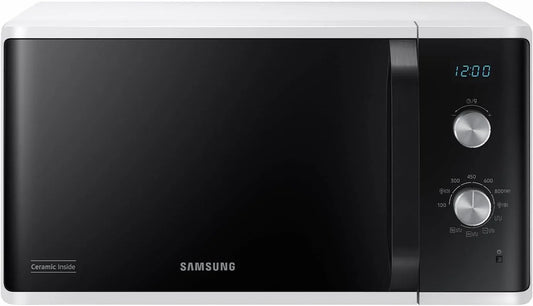 Samsung MG23K3614AW/ET 39p Forno a microonde, 23 L, 800/1100 W, grill, libera installazione, scongelamento, bianco, 49l x 27, Dual Dial MG23K3614AW/ET