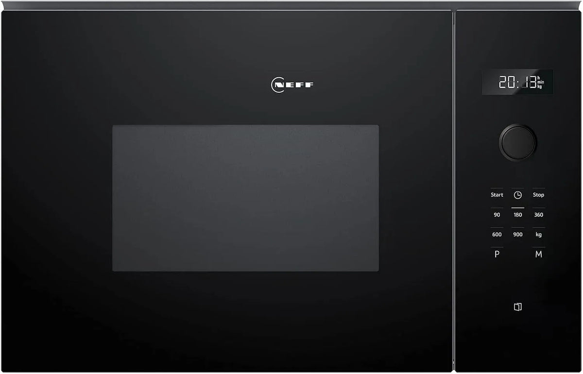 NEFF HLAWD53K0 Forno a microonde, 59 x 38 cm, touch, da incasso, illuminazione interna a LED, display LED, N 50, Easy Clean per una pulizia rapida