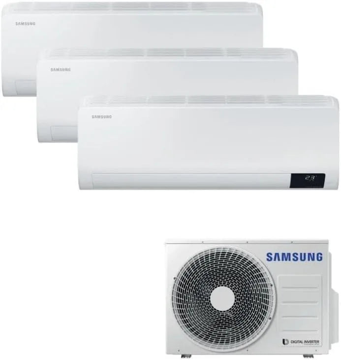 Samsung AJ052TXJ3KG R32 Condizionatore, 19 dB, SAMSUNG LUZON CONDIZIONATORE AJ052TXJ3KG TRIAL SPLIT 7000+7000+9000 BTU R32 19DB A++
