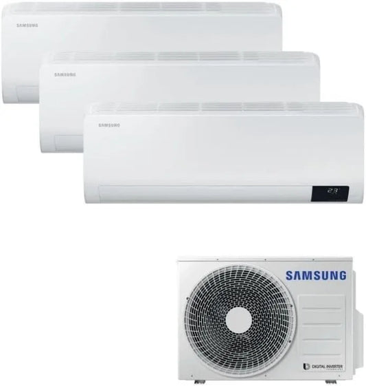 Samsung AJ052TXJ3KG R32 Condizionatore, 19 dB, SAMSUNG LUZON CONDIZIONATORE AJ052TXJ3KG TRIAL SPLIT 7000+7000+9000 BTU R32 19DB A++