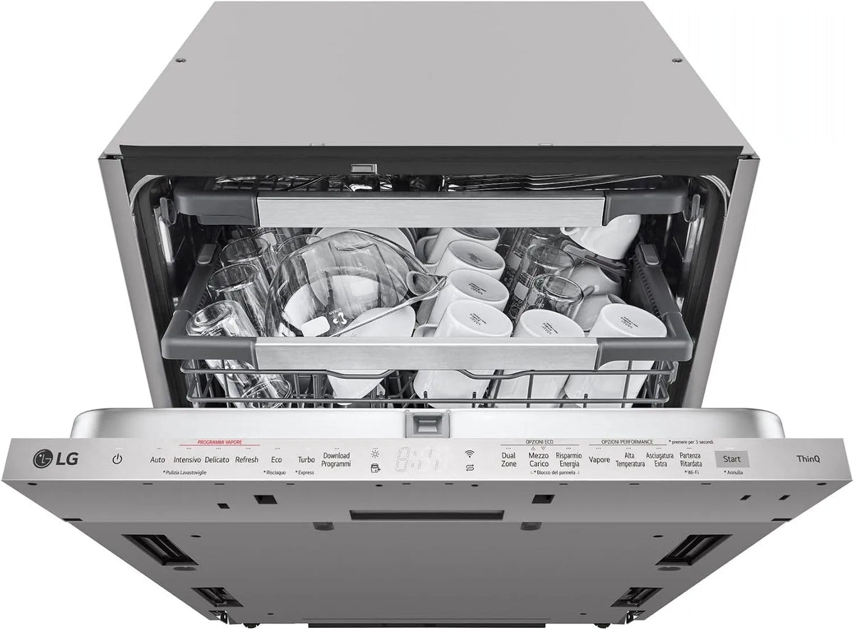 Lavastoviglie DB597TXS, classe energetica E, da incasso, 14 Coperti, Scomparsa Totale