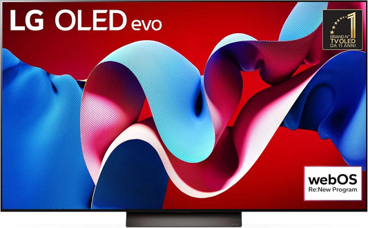 LG OLED55C46LA Gen7 Smart TV, 144 Hz, televisore, 4K UHD, webOS, HDMI, Boost, Dolby Vision, Serie C4 2024, 40W, webOS 24, VRR, LG OLED evo 55''