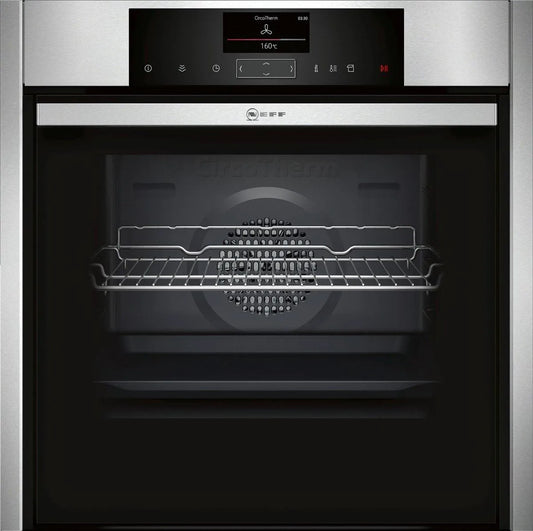 NEFF B45FS24N0 N90 Forno elettrico, 60 cm, 71 L, da incasso, vapore, acciaio inox, 12 modalità di funzionamento, FullSteam, Slide&Hide, EasyClean