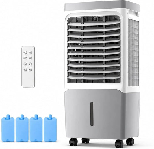 modello 12H 12Gal, Timer 12H, Serbatoio d'Acqua 12Gal e 4 Scatole per Ghiaccio, Condizionatori Portatili Industriali, con Telecomando, per Camera da