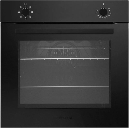 Respekta AB121MS-26 Forno elettrico, da incasso, vapore, nero, nero opaco