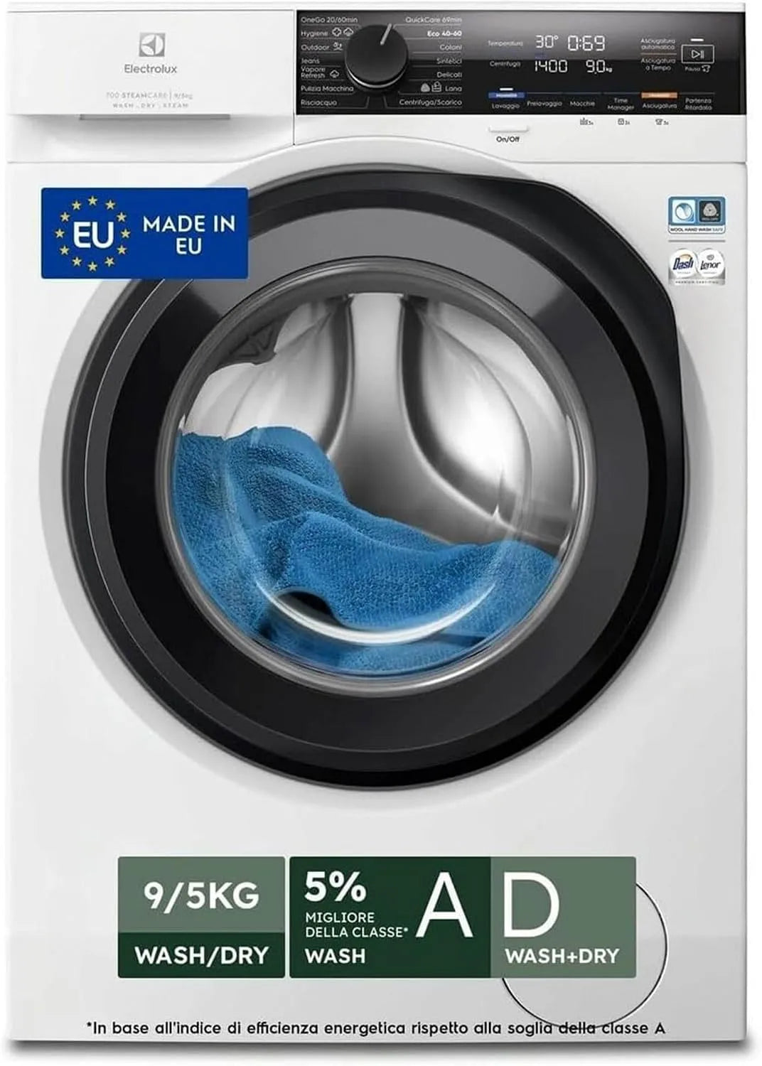 Electrolux Serie 700 EW7W495G Lavasciuga, 5 kg, lavatrice, asciugatrice, Electrolux EW7W495G Lavasciuga Carica Frontale 9