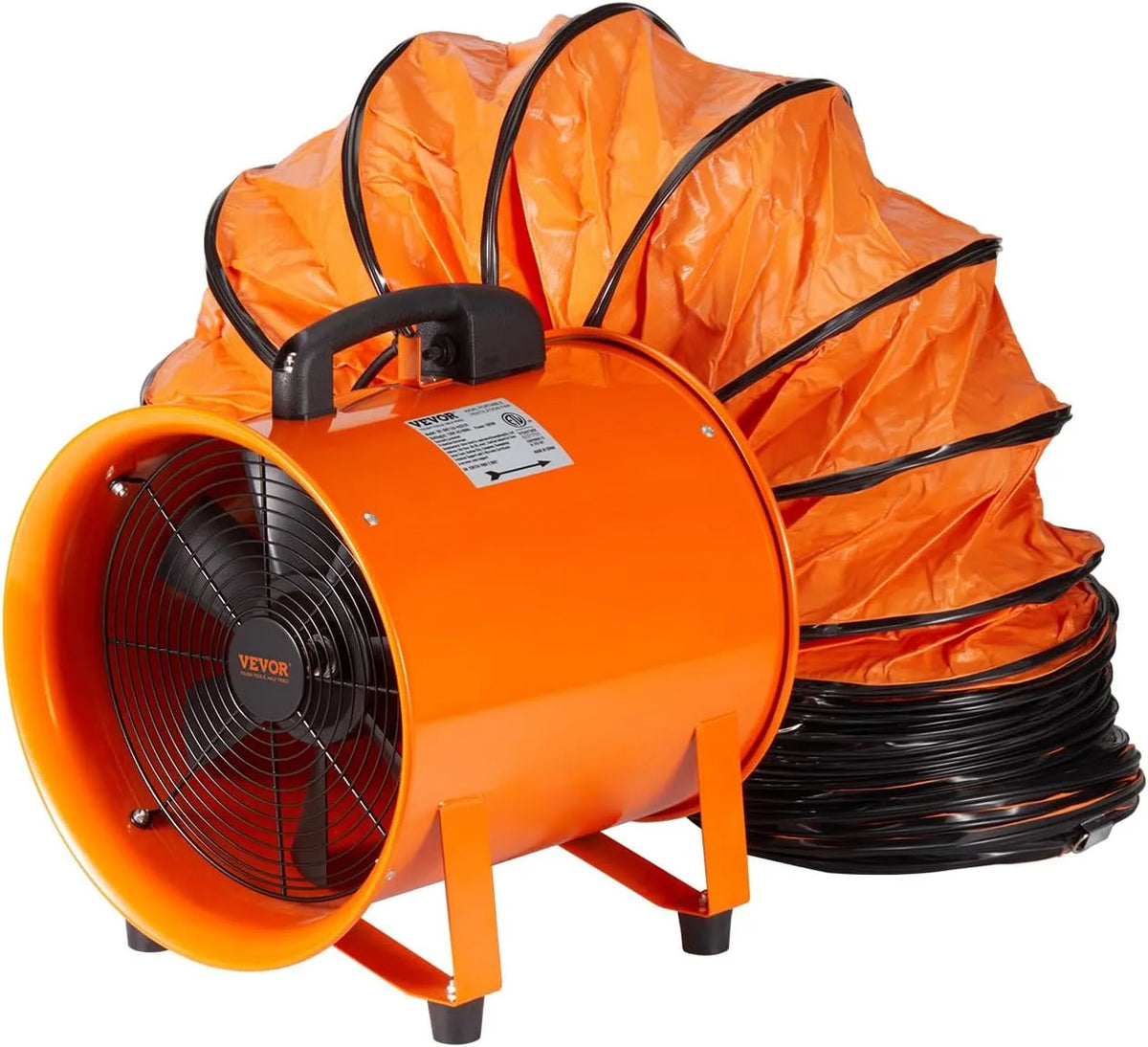 VEVOR Ventilatore, 367 W, industriale, 8 mm Tubo di Scarico Volume d'Aria 2574 CFM Ventilatore di Scarico per Estrarre Polvere Fumo Velocità 2800 giri