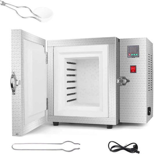 Forno elettrico, 1500 W, industriale, Scatola per Cera a Temperatura costante di 800 °C, Forno per stampi in Gesso con pinze e Guanti