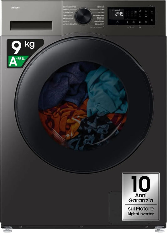 Samsung F-WT905U34BX3M 85h Lavasciuga, 60 L, 6 kg, lavatrice, asciugatrice, Super Speed, vapore, libera installazione, Wi-Fi, AI Energy Mode, Wifi