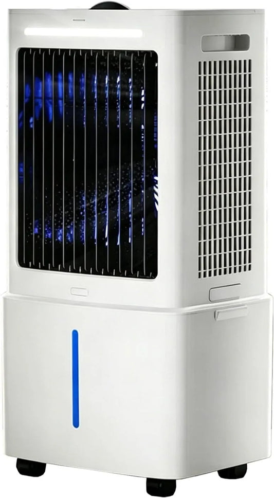 Prodotto flusso 2000m3, Raffrescatore evaporativo 20L, 80W, 3 Velocità, 2 ghiaccioli, oscillazione auto, per Camera da Letto e Ufficio